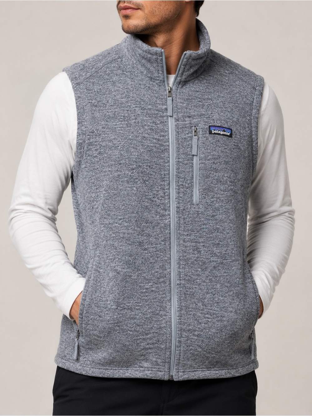 Patagonia Men’s Heather Gray Fleece Synchilla Vest Size Large